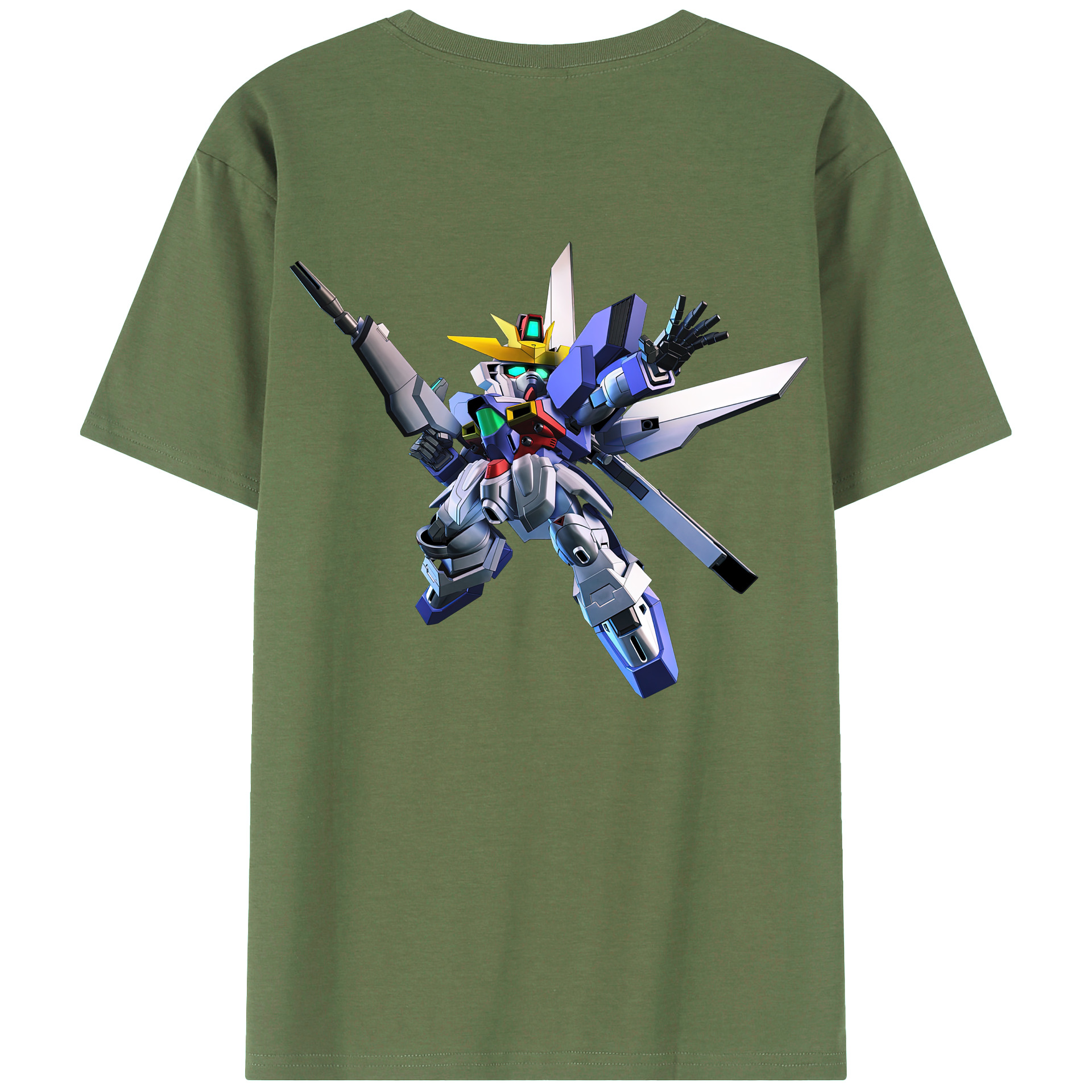 （画像用） 機動戦士ガンダム Mobile Suit Gundam 綿100％ メンズ半袖Tシャツ（バックプリント） 通気性